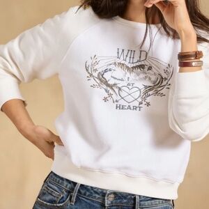 Sundance Ivory Western Embroidered Sweatshirt